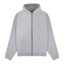 Load image into Gallery viewer, grey zipped hoodie
