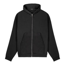 Load image into Gallery viewer, black zipped hoodie

