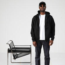 Load image into Gallery viewer, black zipped hoodie
